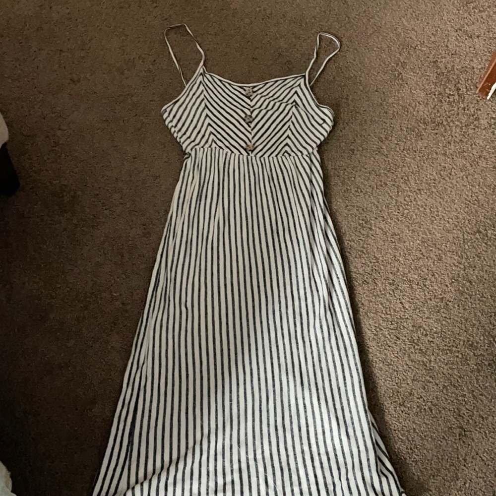 Striped midi dress